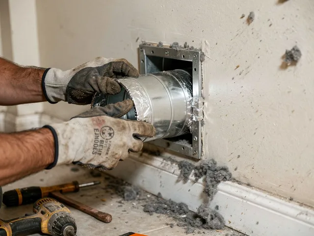 Professional dryer vent repair and installation by Gainesville Dryer Vent Cleaning in Gainesville